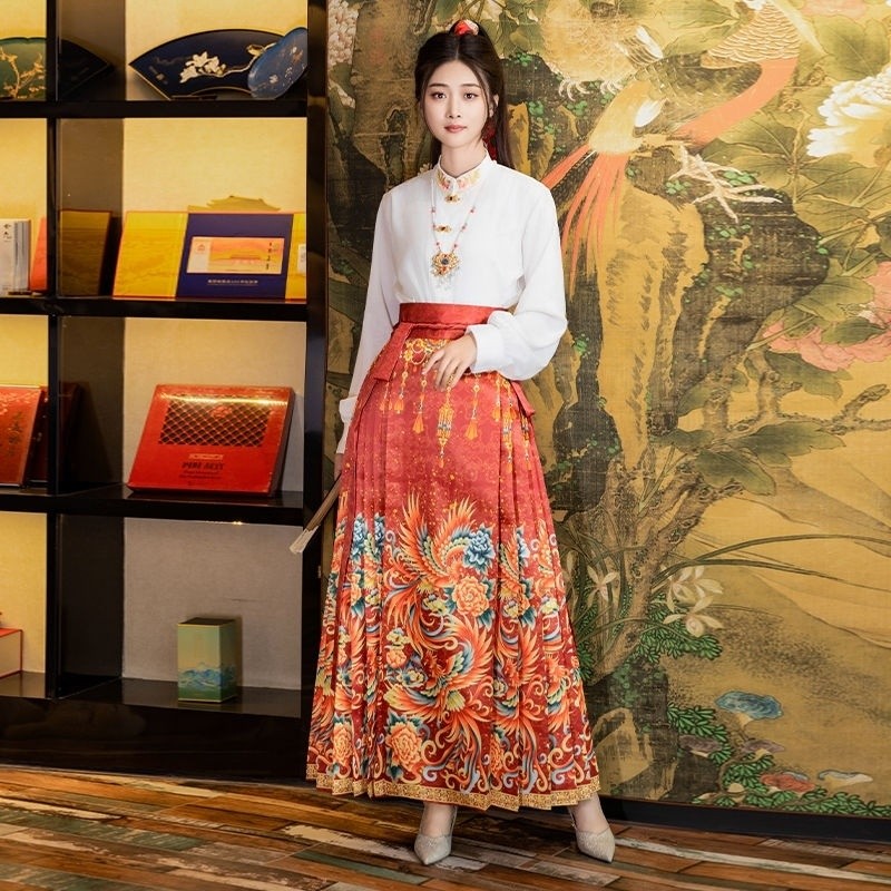 Váy mặt ngựa Hanfu Họa tiết cổ điển Thích hợp cho giới trẻ