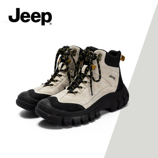 Giày bốt cao cấp dành cho nữ JEEP mới - Xuân Thu, Thân thiện với trẻ trung, Đi bộ đường dài ngoài trời, Chống trượt, Đế dày, Lấy cảm hứng Martin, Hỗ trợ mắt cá chân, Bền bỉ