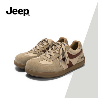 Giày thể thao nâng cao nền tảng mới của Jeep dành cho nữ mùa xuân - Da vàng đa năng, Giày trượt ván thời trang thông thường
