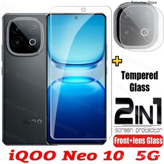 IQOO Neo10 5G 2in1 Kính Cường Lực Cong 3D Cho IQOO Neo 10 Neo10 Pro 10Pro Neo10Pro IQOONeo10 5G Phía Sau Ống Kính Camera Bảo Vệ Màn Hình Kính Bảo Vệ Phim Điện Thoại EJO9
