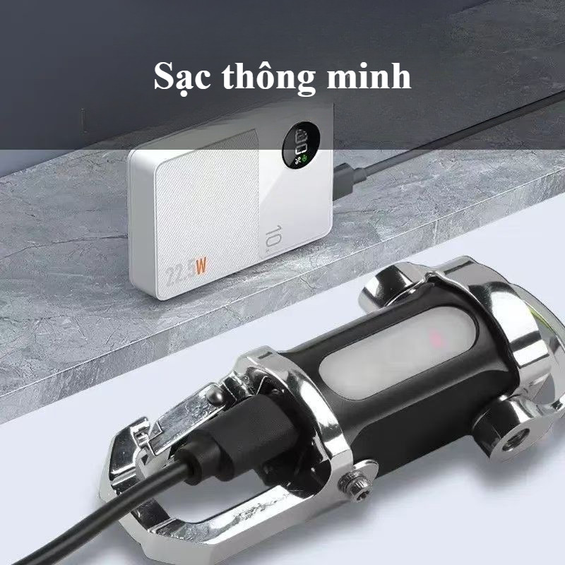 Đèn Pin Móc Khóa Mini 7 Chế Độ, Sạc USB Tiện Lợi, có đèn đỏ/xanh, bền bỉ, chống nước