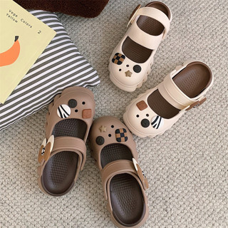 Xixitiao Mùa Hè Retro Nơ Đế Dày Mặc Ngoài Bé Gái Mary Jane Lỗ Giày