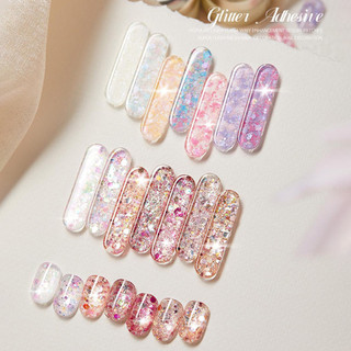 Baoshiman Sweet Girl Sequin Gel Móng Tay Siêu Flash Phong Cách Hàn Quốc Lớn Lấp Lánh Quang Trị Liệu Keo Móng Tay Nghệ Thuật Làm Móng Tay Cho Tiệm Làm Móng Tay