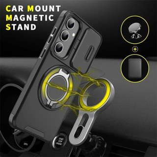 Vỏ Giáp Giá Đỡ Từ Tính Ốp Lưng Điện Thoại Samsung A16 A06 A55 A35 A25 A15 A54 A14 A23 A13 5G Trượt Bảo Vệ Camera Vỏ Chống Sốc