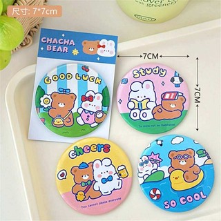 Gương Mini Hoạt Hình Tròn 7cm - Siêu Cute Gương Cầm Tay Tiện Lợi