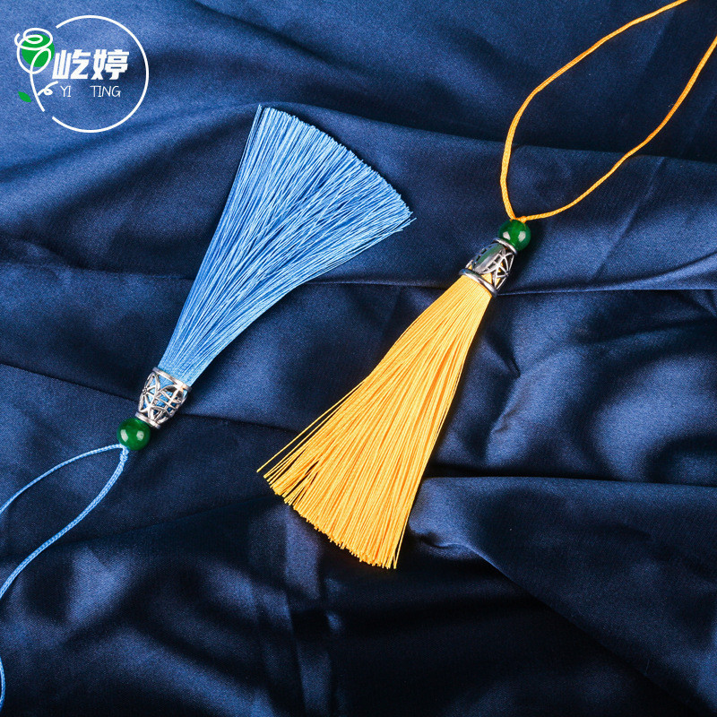 (combo 5 cái) Tua rua cổ trang phong cách Trung Hoa kèm chụp size 10cm, nguyên liệu làm đồ thủ công. Nguyên liệu DIY