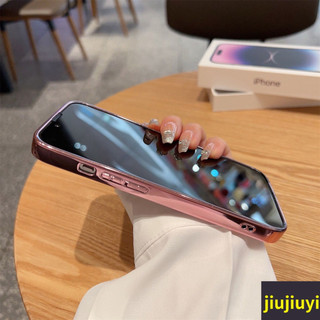 Ốp điện thoại di động kính mờ mạ điện cho IPhone 16 15 14 11 13 12 Pro Max Plus Vỏ ống kính PC IP14Plus Vỏ bảo vệ da sang trọng
