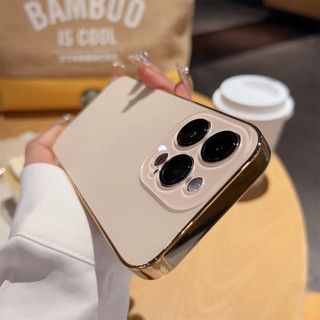 Ốp điện thoại di động kính mờ mạ điện cho IPhone 16 15 14 11 13 12 Pro Max Plus Vỏ ống kính PC IP14Plus Vỏ bảo vệ da sang trọng
