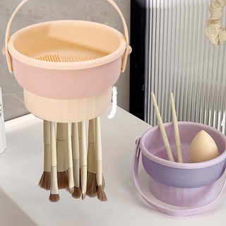 Bộ Dụng Cụ Sấy Trứng Trang Điểm - Hiện Vật Bảo Quản Bọt Biển Máy Giặt Bột Puff - TPR + PP Cọ Trang Điểm Làm Sạch Bát
