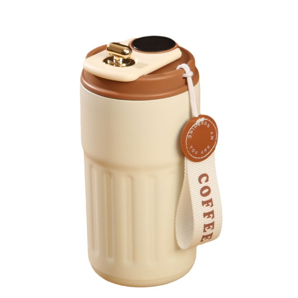 450ML Mới Thông Minh Hiển Thị Nhiệt Độ 316 Thép Không Gỉ Cách Nhiệt Cốc Ins Phong Cách Cá Tính Di Động Cốc Cà Phê