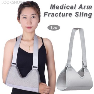 LOOKSHOW Y tế Forearm Sling Cánh tay gãy xương Phẫu thuật sau phẫu thuật Dây đeo cố định cánh tay Lưới thoáng khí Dây đeo hỗ trợ cổ tay cho trẻ em / người lớn H4J5