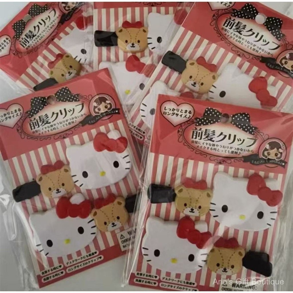 Kẹp tóc liền mạch hình Hello Kitty, thiết kế dài xinh đẹp như trái tim, phù hợp cho các cô gái ngọt ngào