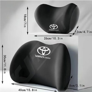 Toyota Yaris Cross Car Memory Foam Neck Gối Bảo Vệ Thắt Lưng Đệm Thắt Lưng Đệm Tựa Đầu Ô Tô Đệm Cho Yaris Cross AC200 2022 2023 2024 G V S HEV Nội Thất