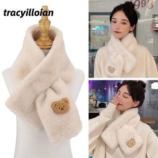 TRACEILLOIAN Khăn quàng cổ quấn Khăn choàng dày thanh lịch ấm cổ