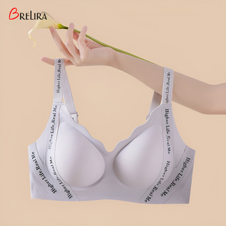 『 Brelira 』 Dây đeo chữ cái Push Up Bra liền mạch chống chảy xệ Siêu mỏng thoáng khí Ngực nhỏ tập hợp không dây Kích thước lớn Đồ lót cốc đầy đủ ❈ ❈ ❥