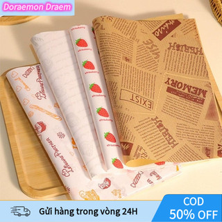 【COD】Giấy Gói Thực Phẩm Sandwich 28x38 – Gói Bánh Mì, Burger, Lót Hộp Bento Chống Dính