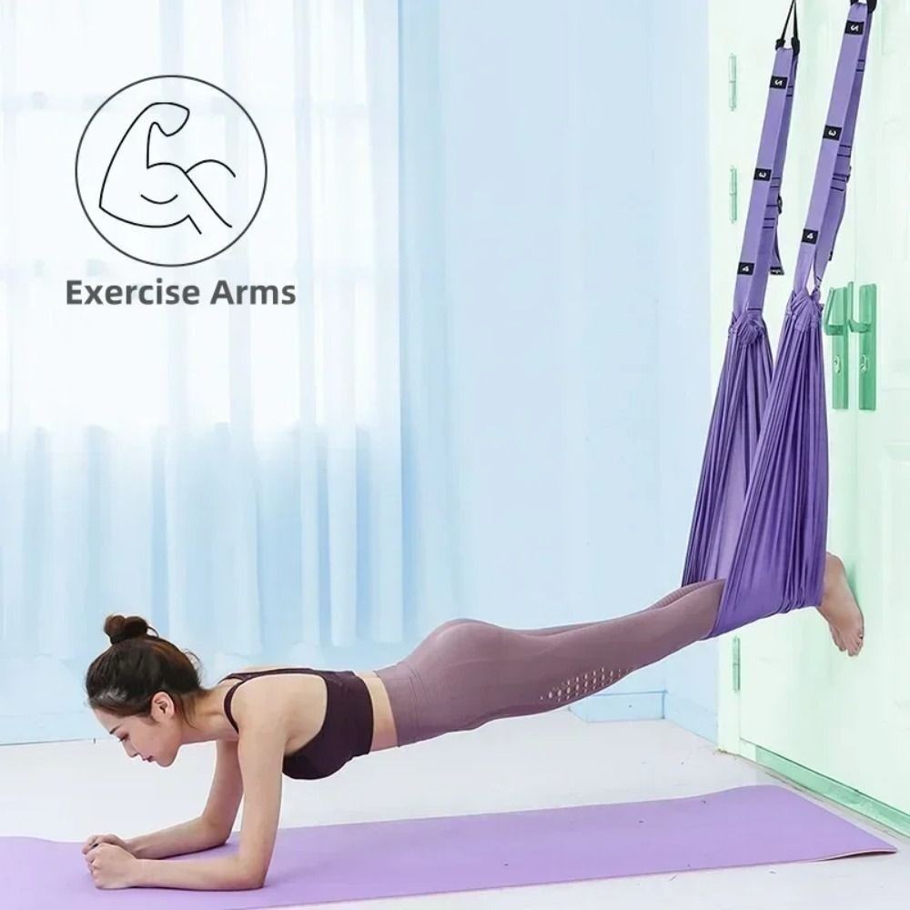 JSJING Dây đeo tập yoga trên không dành cho nữ, Giá đỡ cửa phụ trợ treo võng tập yoga trên không, Dây đeo kéo dài Yoga trên không có thể điều chỉnh