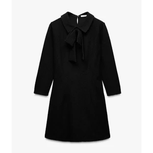 VÁY DÀI TAY ĐEN THẮT NƠ CỔ ZARA 2298/185