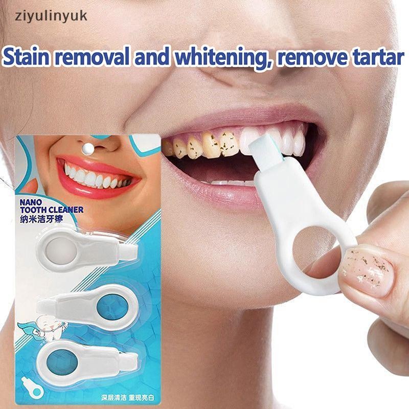 Ziyulinyuk 3 Cái / bộ Làm Sạch Răng Lau Trẻ Em Loại Bỏ Tartar Mảng Bẩn Loại Bỏ Tẩy Bọt Biển Chà EN