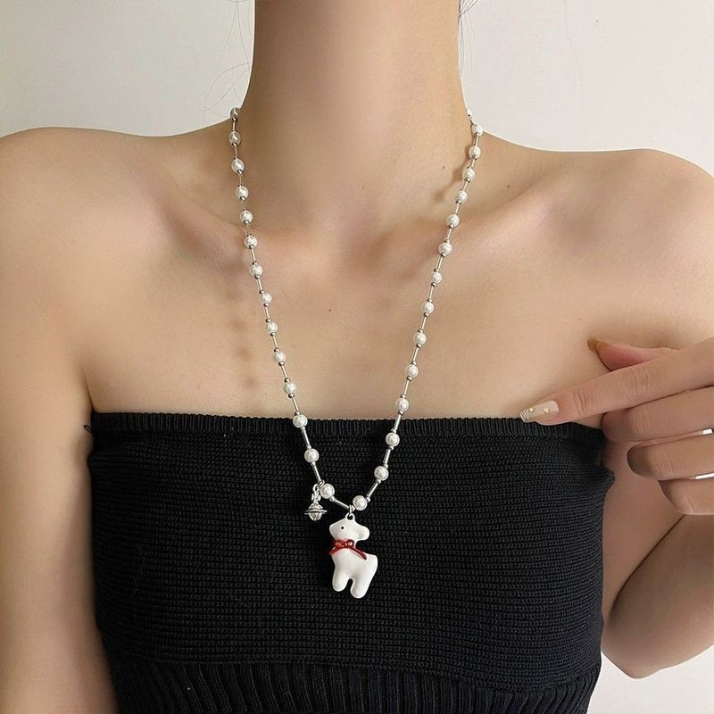 Vòng cổ ngọc trai hươu dễ thương ngọt ngào
