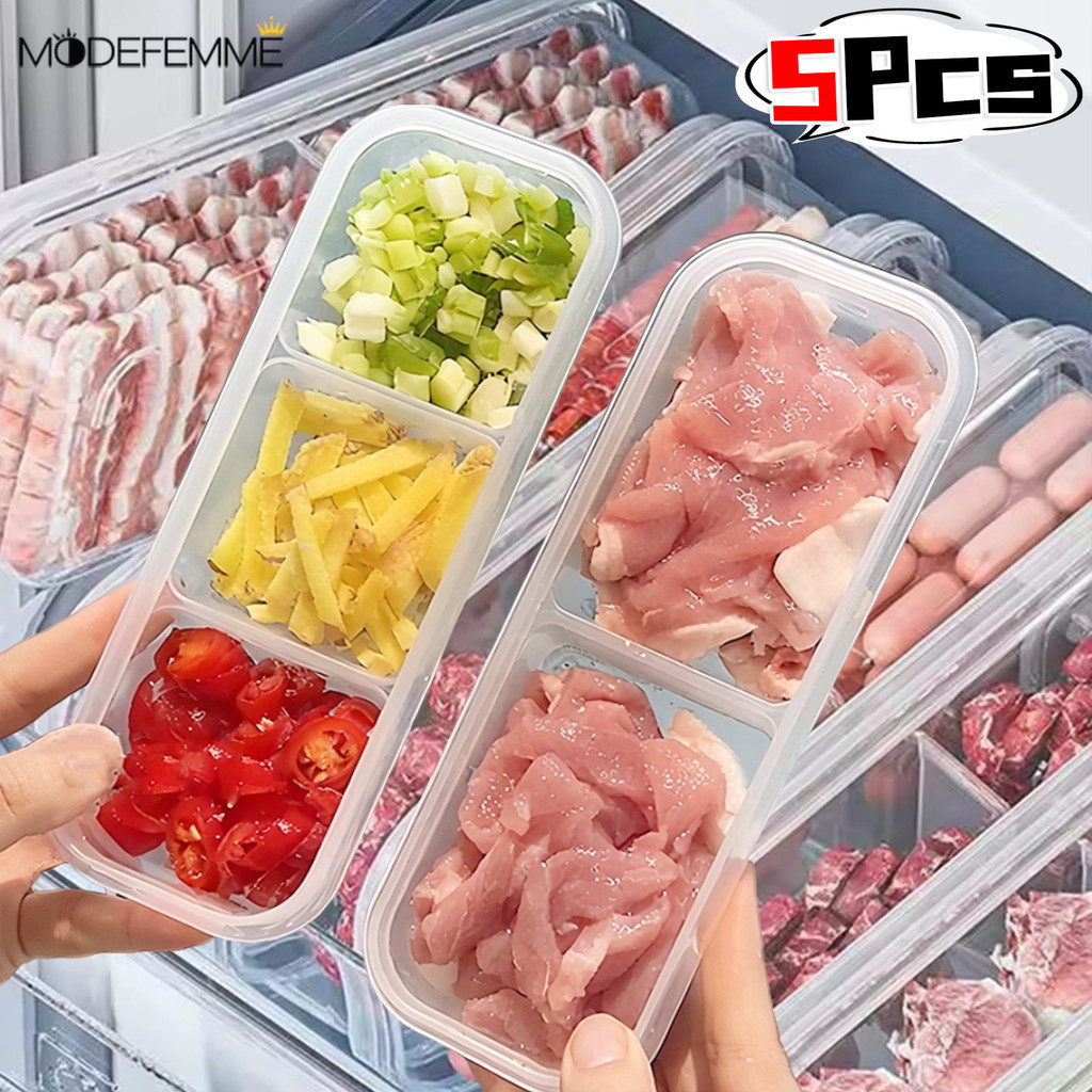 [H & L] 1 / 3 / 5 Hộp Bảo Quản Thực Phẩm Có Lưới Chia, Hộp Tủ Lạnh Trong Suốt Cho Rau Quả - Dụng Cụ Sắp Xếp Nhà Bếp Bền Đẹp & Dễ Dàng Làm Sạch