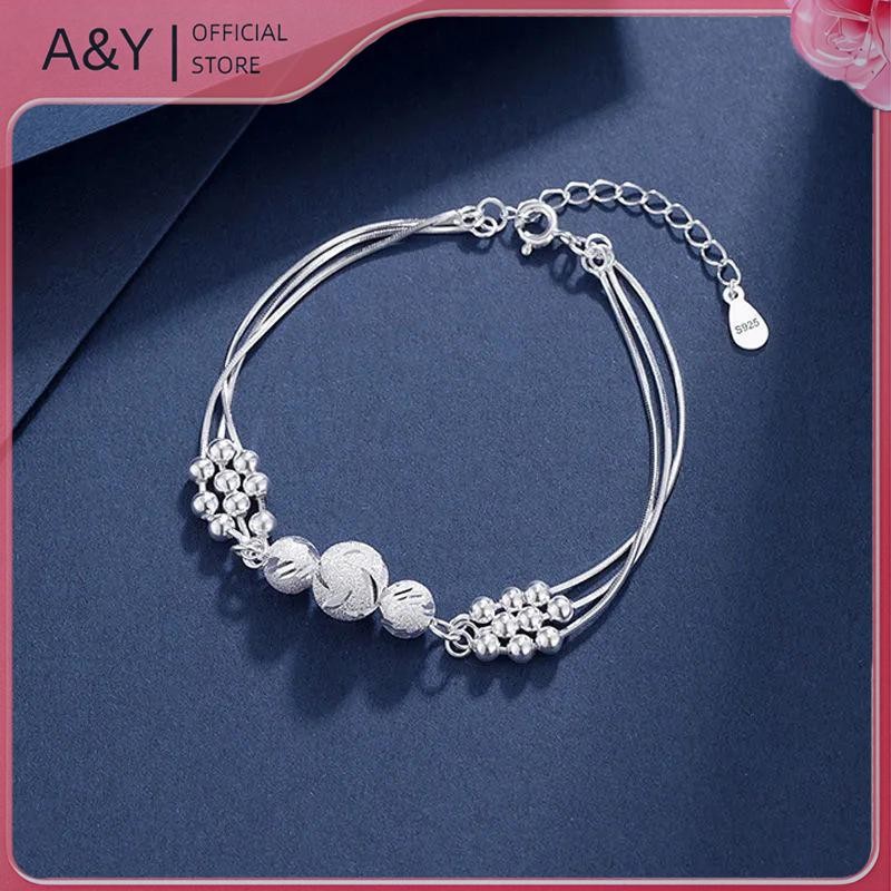 A & Y Hạt May Mắn Nhiều Lớp Dây Xích Vòng Tay Cho Nữ Thời Trang Tiệc Cưới Trang Sức Người Yêu Quà Tặng.