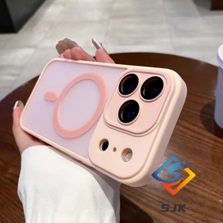 Ốp điện thoại từ tính Matt Acrylic cao cấp có nắp ống kính máy ảnh cho iPhone 17 Pro Max 17Air 16 15 14 13 12 11 Pro Max 14 / 15 / 16 Plus Bền bỉ và sành điệu