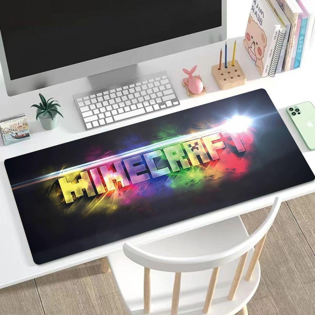 Miếng lót chuột Pixel lấy cảm hứng từ Minecraft - Thảm để bàn 90x40cm, Chống trượt 3mm để chơi game