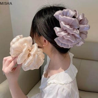 Misa Mùa Hè Ngọt Ngào Vuốt Tóc Cho Nữ Đa Năng Kẹp Màu Trơn Thanh Lịch Đuôi Ngựa Kẹp Mũ Đội Đầu Phụ Kiện Tóc Thời Trang Quà Tặng