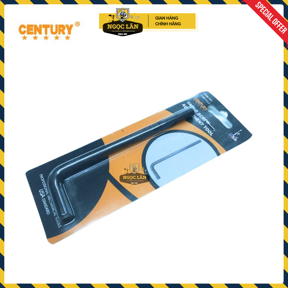 [Chính hãng] Dụng cụ, cần chỉnh cò súp bắp (xupap) xe máy Century chữ L dài 130mm cao cấp