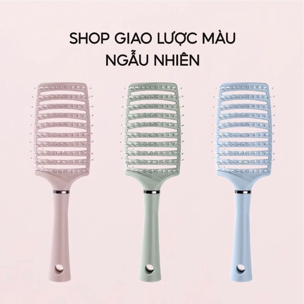 Lược Chải Tóc Đệm Khí Mát Xa Da Đầu Tạo Kiểu Tóc Xoăn Dài Đặc Biệt Cho Nữ Tiện Lợi Massage