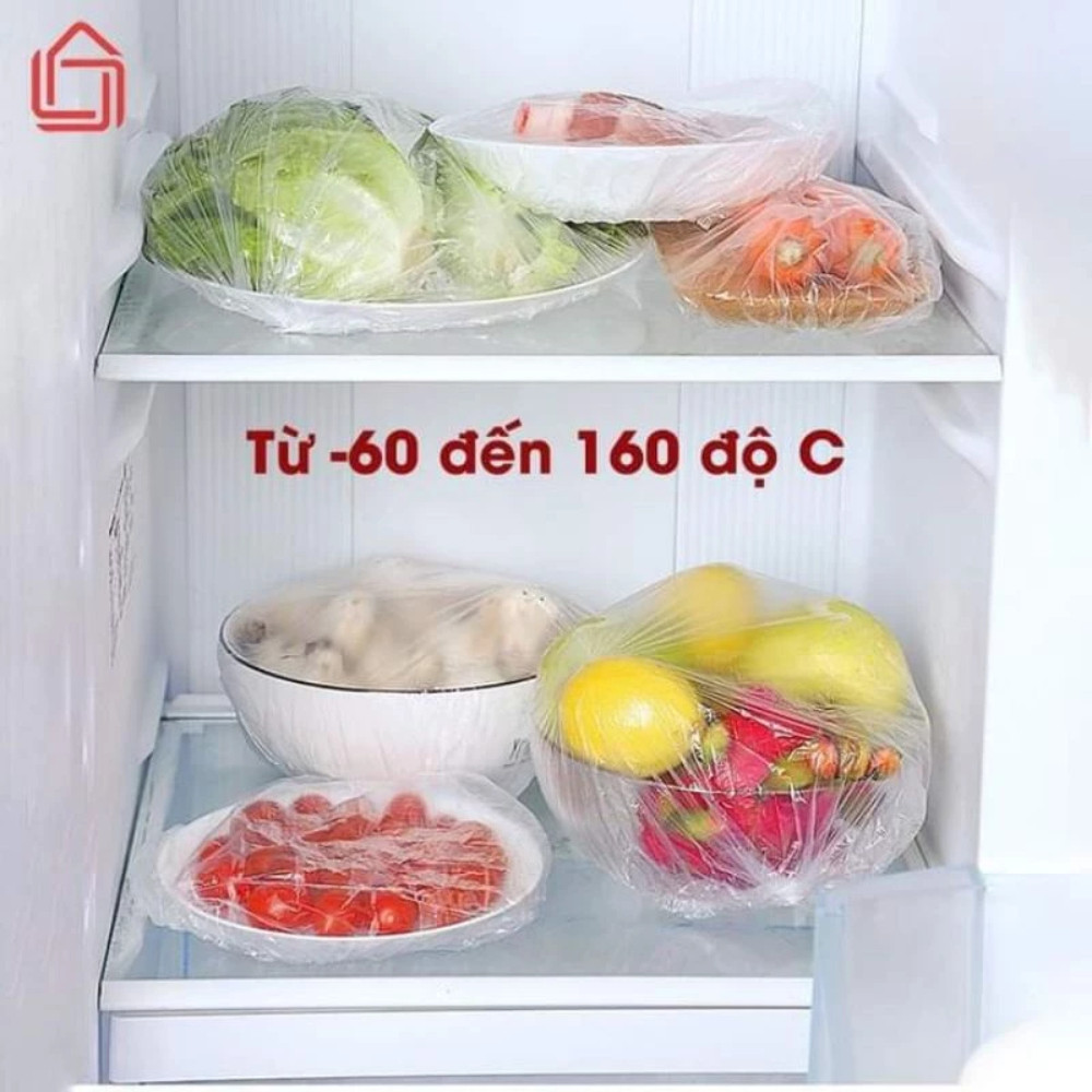 Combo 5 Bịch Màng Bọc Thực Phẩm Co Giãn Tái Sử Dụng - Set 100 Túi Gấu Bọc Thức Ăn Đa Năng | DT006