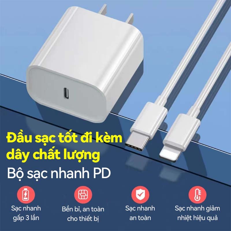 Bộ Củ Cáp Sạc Nhanh   sạc ổn định an toàn cho điện thoại, Phụ Kiện Sạc Điện Thoại Phone sacnhanh 20w
