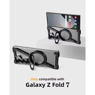 ốp lưng galaxy z fold 7 không khung cho Samsung Galaxy Z Fold 7 6 5 S25 S24 Ultra với 360°Giá đỡ từ tính xoay Vỏ điện thoại bảo vệ chống sốc bằng kim loại