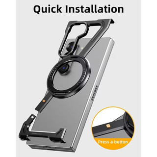 ốp lưng galaxy z fold 7 không khung cho Samsung Galaxy Z Fold 7 6 5 S25 S24 Ultra với 360°Giá đỡ từ tính xoay Vỏ điện thoại bảo vệ chống sốc bằng kim loại