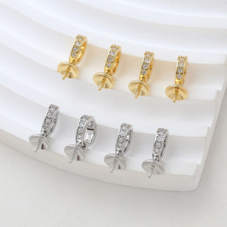 Mạ vàng 14k bảo quản màu, ngọc trai, khóa vạn năng, dát zirconium, tự làm vòng tay/vòng cổ thủ công