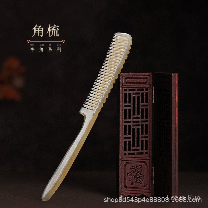 Làm bằng tay bò sừng dê trâm cài tóc viên đầu búi tóc trang sức cổ điển Trung Quốc phong cách đơn giản thời thượng cổ phong cách Hán phục sườn xám phối hợp trang sức