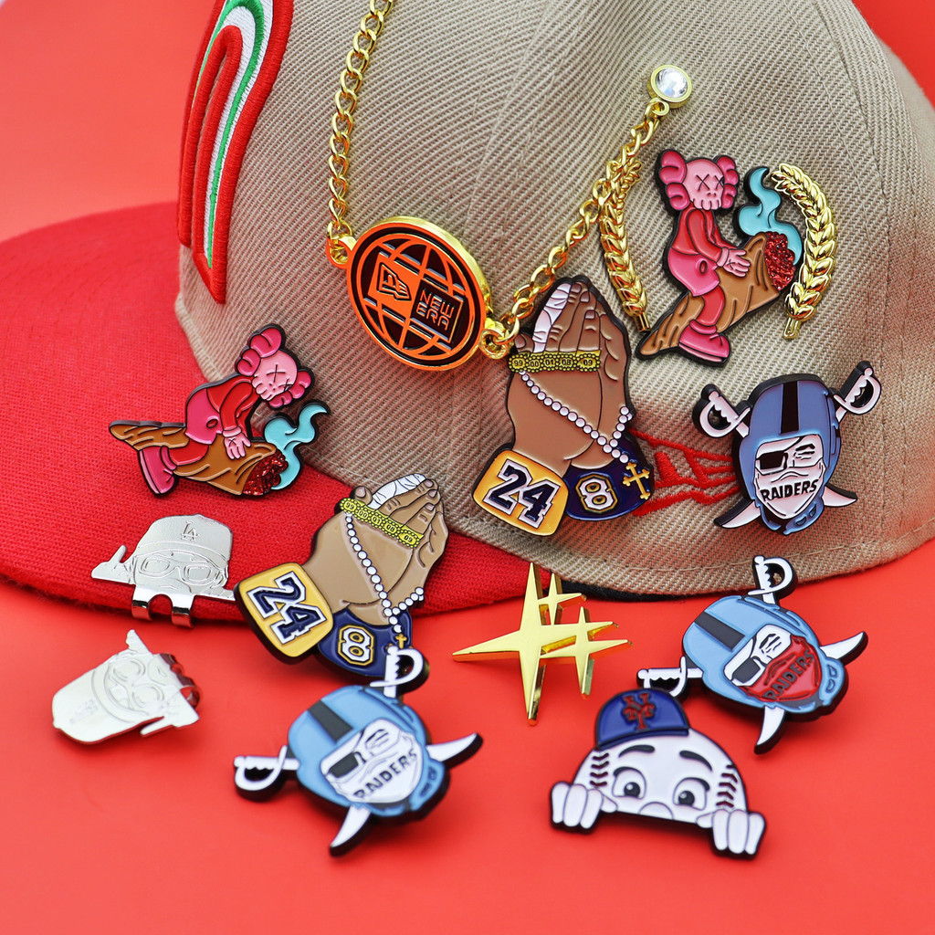 New Era Cap Pins Metal New Era Hat Ornament Enamel Painted Badge Pin ...