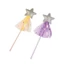 FUHUIOT Star Fairy Wand, Nhập vai Girls Wand Princess Wand, Đám cưới đầy màu sắc Dreamlike Plastic Kids Stick Wand Cosplay Đạo cụ