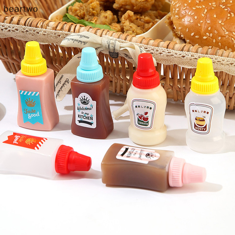 < Beartwo > 2 Chai Nước Sốt Gia Vị Di Động Sốt Cà Chua Salad Hộp Đựng Đẹp