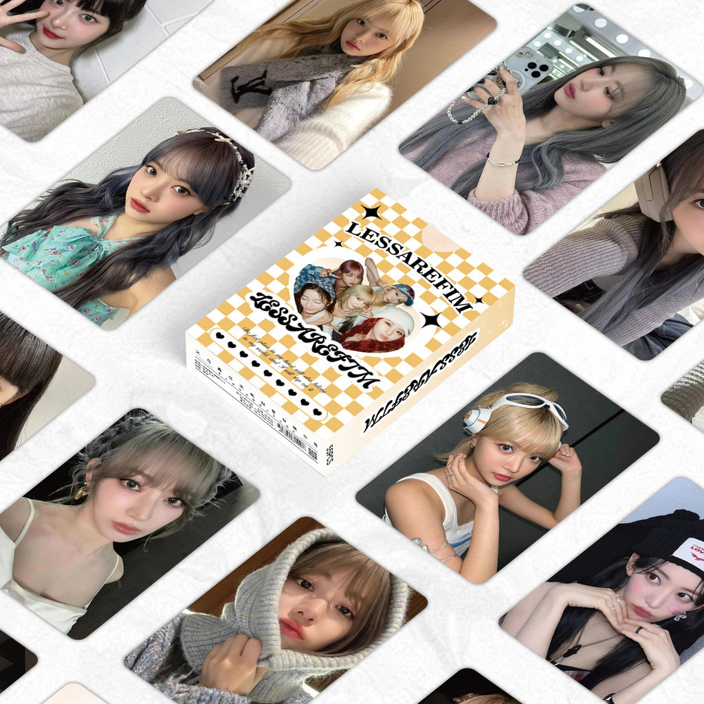 50-119 Chiếc LE SSERAFIM Laser HOLOGRAPHIC LOMO Thẻ Đêm Hoàn Hảo Dễ Dàng Album Sakura CHAEWON YUNJIN KAZUHA EUNCHAE Solo Photocards Lesserafim Hologram Bưu Thiếp YM