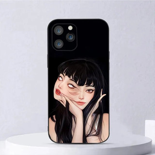 Ốp Điện Thoại TK-1 Tomie Junji Ito Cho iPhone 17,15,14,13,12,11, Pro, Max, Plus, Mini, X, XS, XR, 87,6, S, Plus, SE Vỏ Đen Mềm kz0