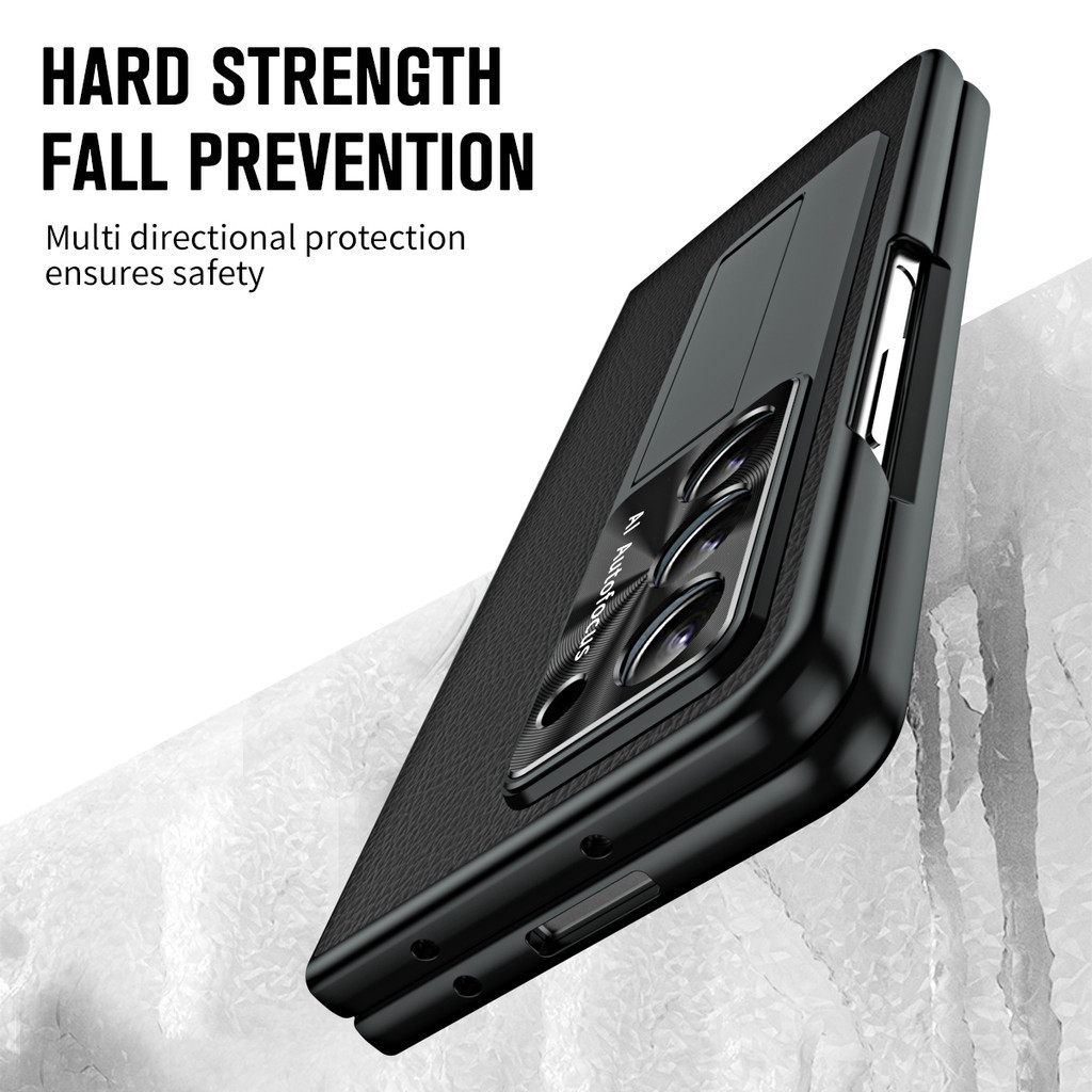 Ốp Điện Thoại Clemence Mạ Điện Cho Samsung Galaxy Z Fold 6 5 4 3 Fold6 Fold5 Fold4 Fold3 Có Chân Đế Bảo Vệ