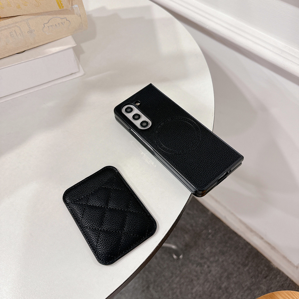 Dành Cho Samsung Galaxy Z Fold 3 4 5 6 Thiết Kế Da PU Sang Trọng Có Khe Cắm Ví Thẻ Ốp lưng Galaxy Z Fold6 Cao Cấp Phong Cách Retro Với Mặt Sau Gấp Từ Tính Vỏ Điện Thoại