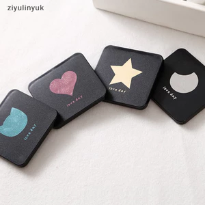 Ziyulinyuk Gương trang điểm có thể gập lại Gương trang điểm vuông Gương trang điểm Gương trang điểm cầm tay EN