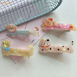Siyuyan Hoạt Hình Chó Acrylic Kẹp Tóc Động Vật Dễ Thương Mỏ Vịt Kẹp Tóc Bên Nổ Mũ Đội Đầu Kẹp Ngọt Ngào Phụ Kiện Tóc Quà Tặng VN