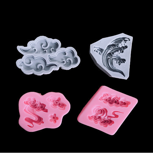 Đám Mây Trung Quốc Ruyi Xịt Hình Khuôn Silicon Fondant Chocolate Nướng Bánh Topper Thạch Cao Viền Trang Trí Bánh Sinh Nhật DIY