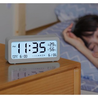 Nhiệt Ẩm Kế Điện Tử Đa Năng Senmax 1 Trong Nhà Kiêm Đồng Hồ Báo Thức Cho Bé – FB8826WS