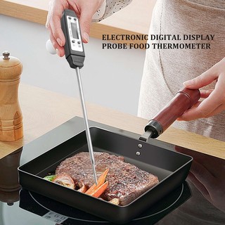 Nhiệt kế thực phẩm kỹ thuật số đọc tức thì cho thịt nướng, nhà bếp, dầu, trà sữa, bia - Đen