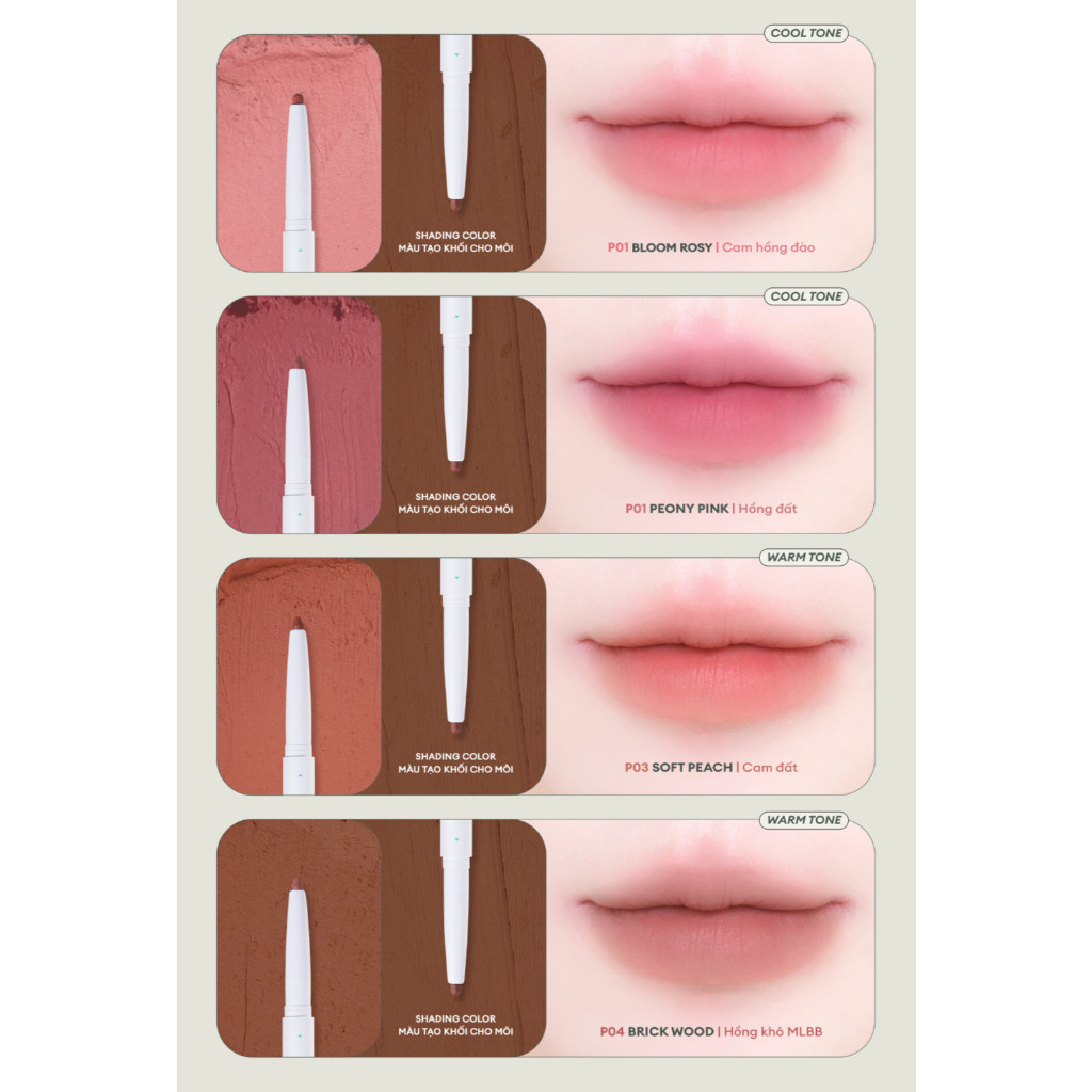 Chì Viền Môi Dearmay 2in1 Plumpy Lip Liner 0,36g
